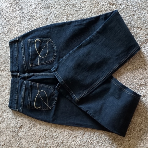 NWOT Chico's Platinum Dark Denim Straight Leg Jeans Size 1 Regular (Size 8) - Picture 3 of 4
